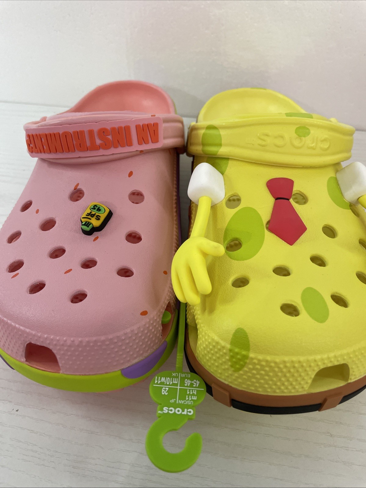 M11 Crocs SpongeBob & Patrick Clogs Shoes Unworn New With Tags Custom Pair