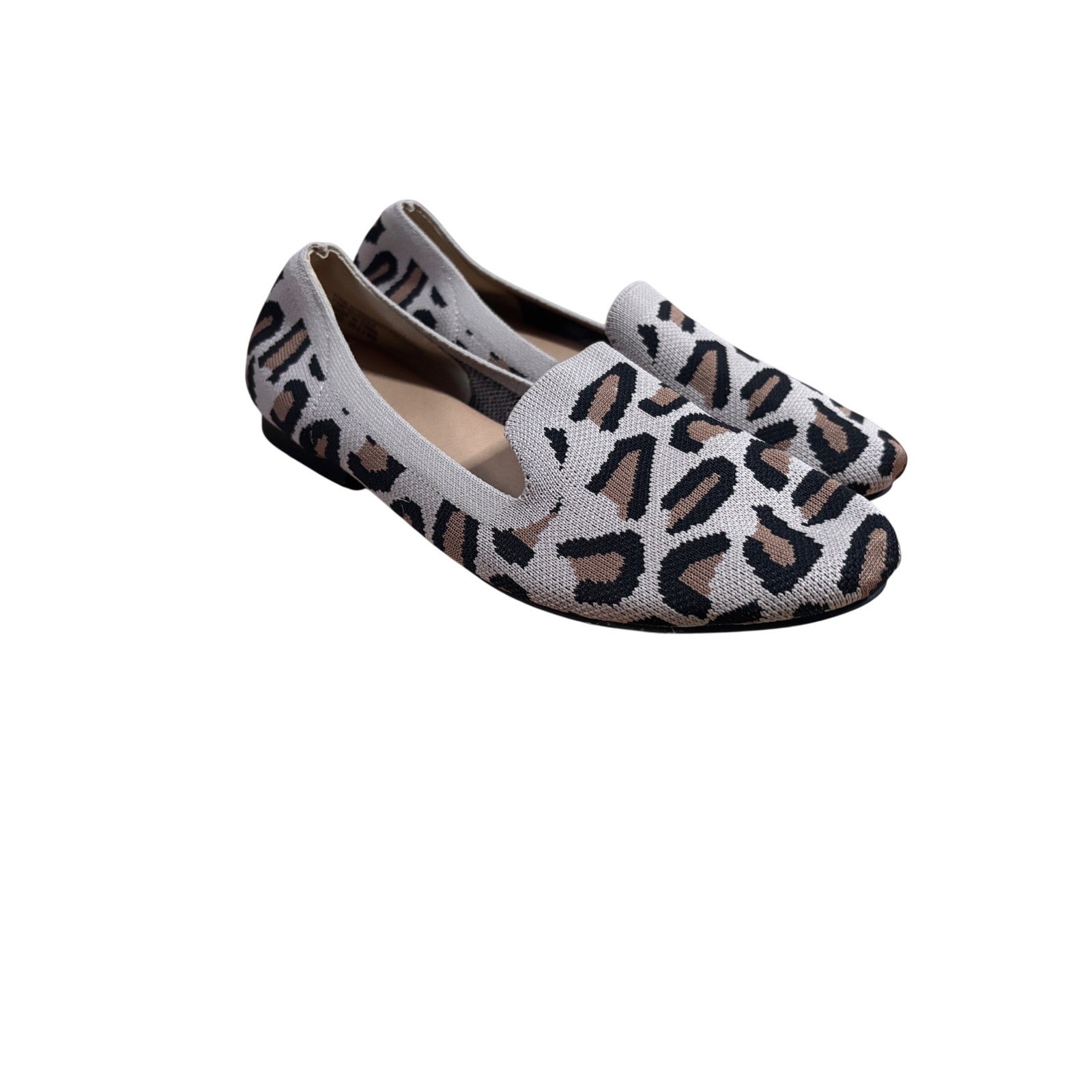 Torrid Leopard Stretch Knit Loafers 6.5 WW Animal Print Almond Toe Flats