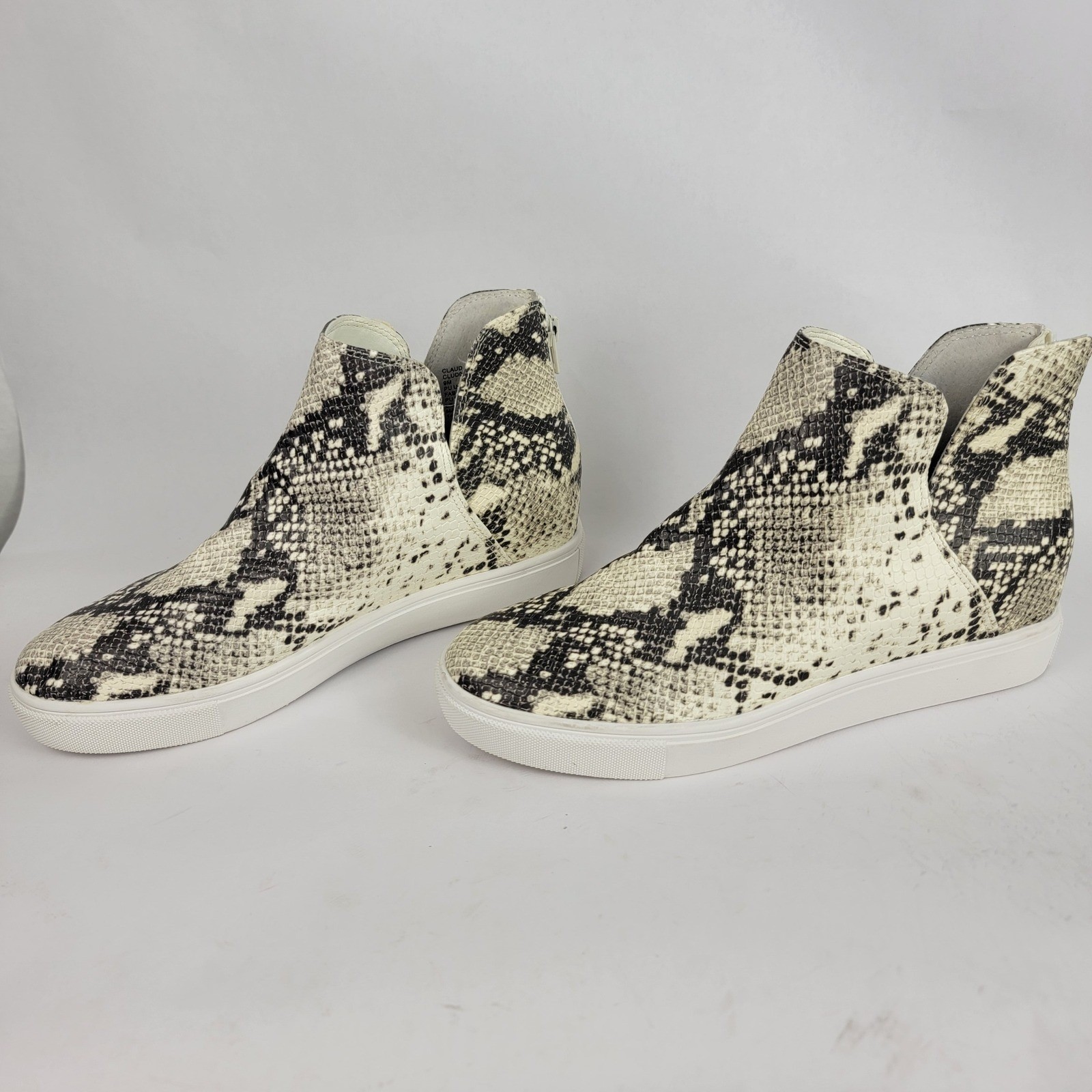 Steve Madden Claud Womens 9 Snakeskin Wedge Sneakers Streetwear Casual Shoe