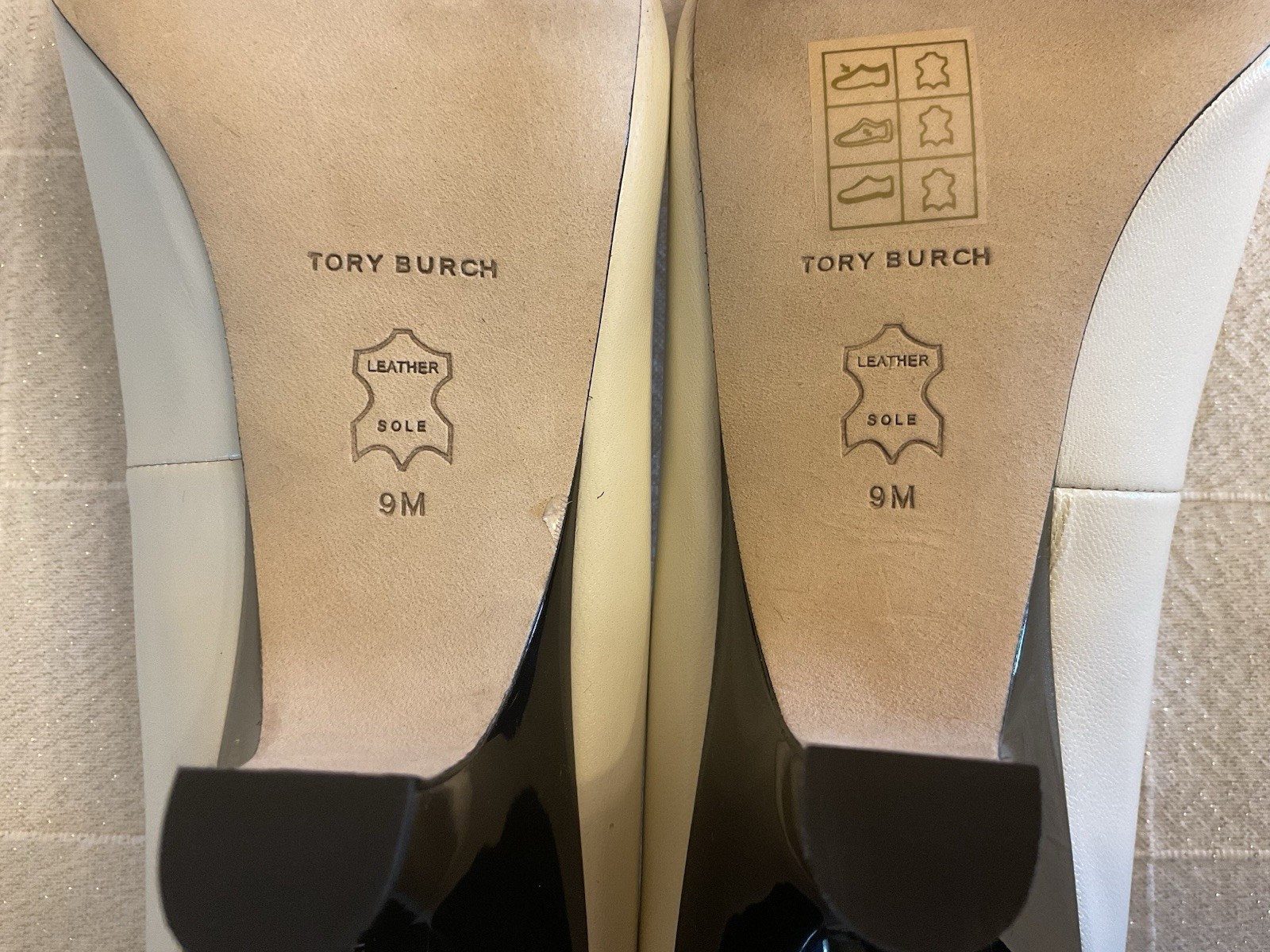 Tory Burch Eleanor Leather Slingback Kitten Heels Pumps Sz 9 $348