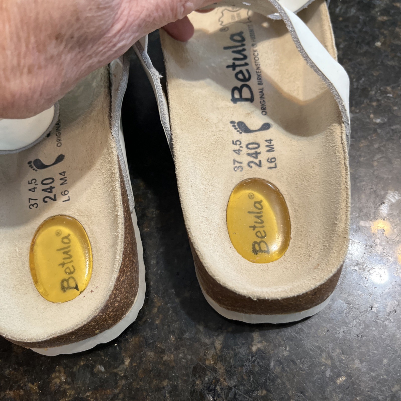 Betula Birkenstock Bone Slide Sandals Made in Germany Women’s Size 37