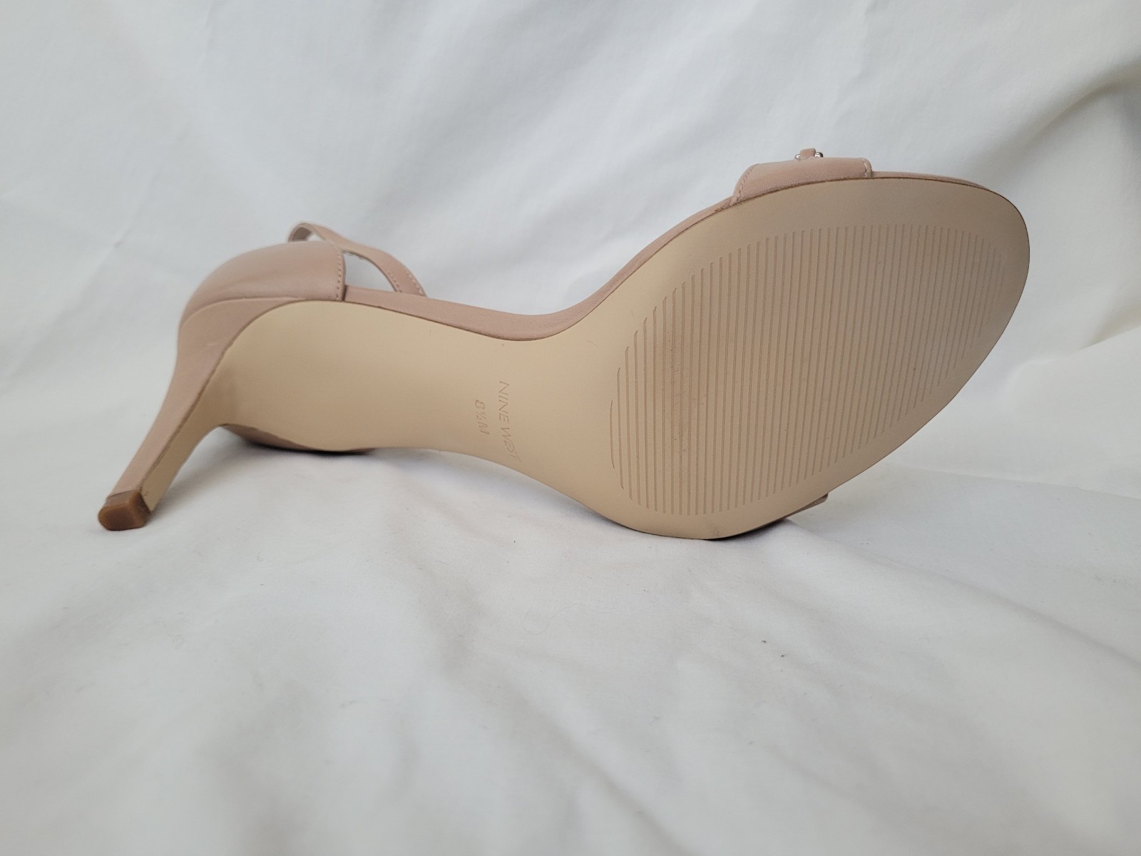 Nine West All Aboard Heels, 8.5, Tan, Rhinestones, Wedding