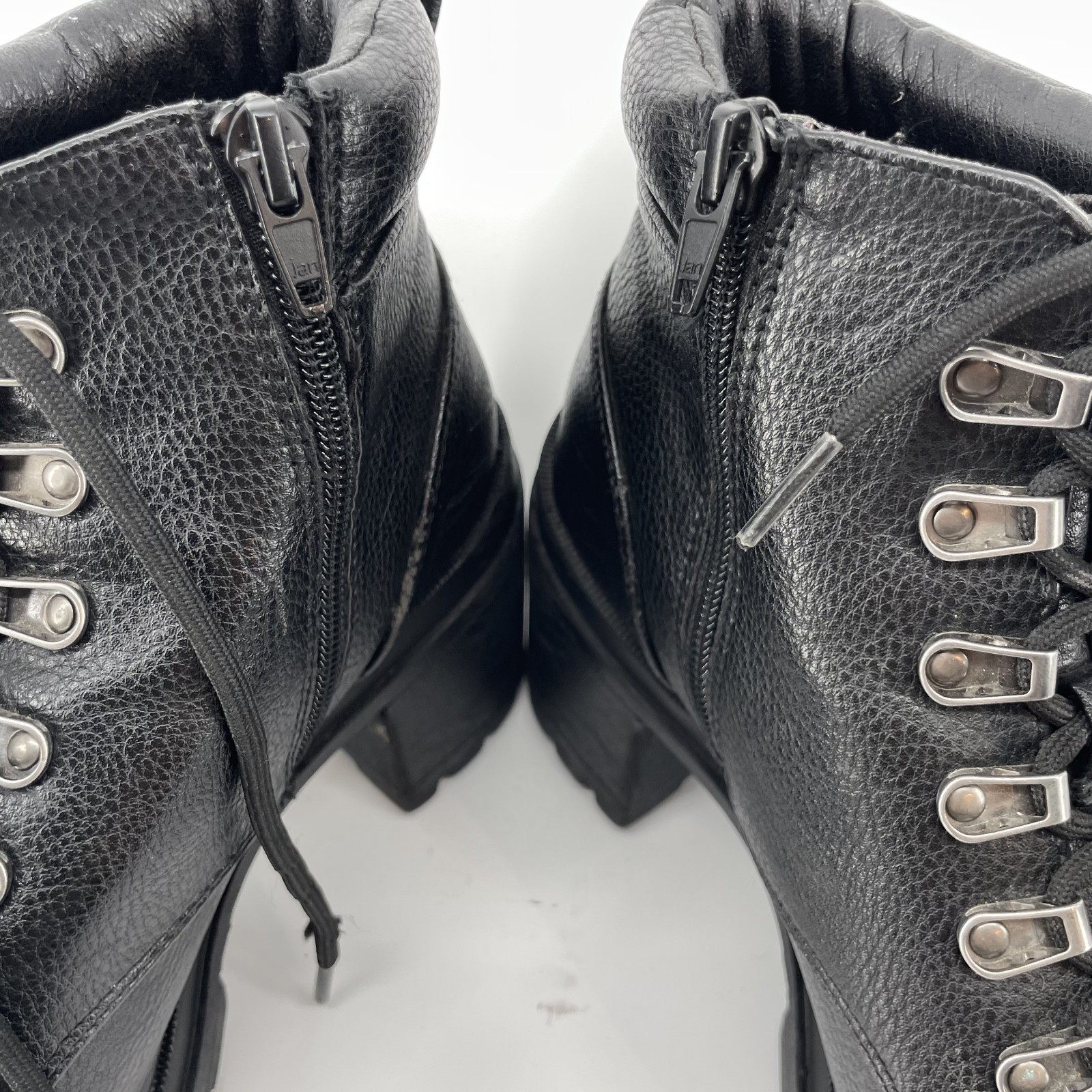 No Boundaries Boots Women 8W Chunky Heel Platform Lace Up Military Y2K Goth Emo