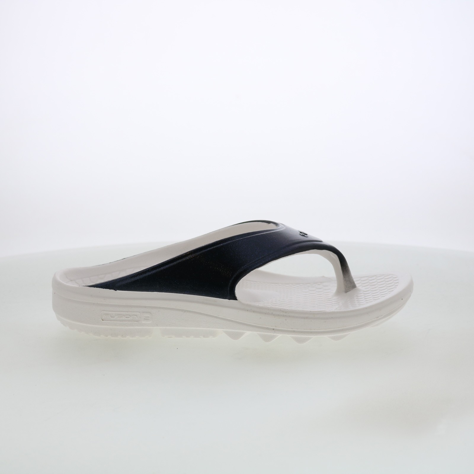 Spenco Fusion 2 Thong Pearl SP1087BLK Womens Black Flip-Flops Sandals Shoes