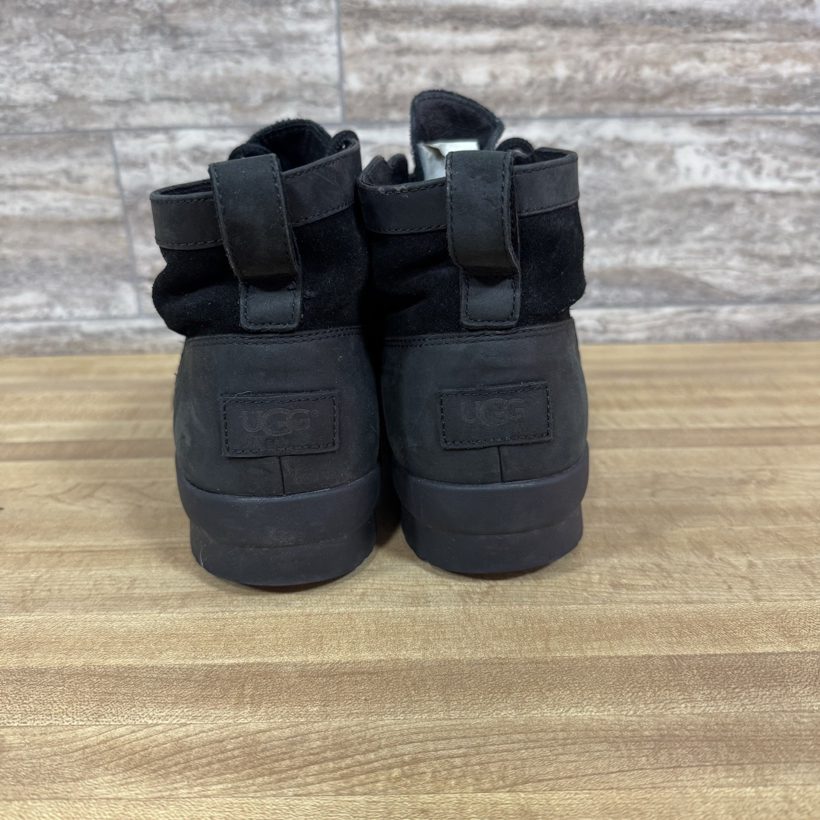 Ugg Womens Heather Waterproof Leather Ankle Boot Size 11 Wool Lined 1095156