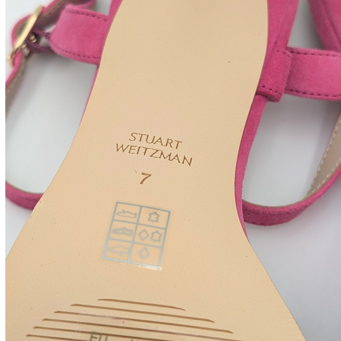 Stuart Weitzman Dancer Twistie 100 Suede Sandal Women’s Pink Size US7