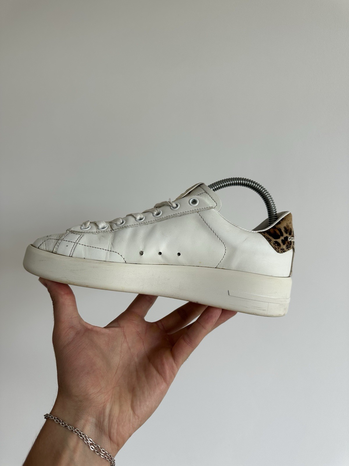 Luxury Golden Goose Pure Star White Leather Low Top Sneakers Women’s Size 38