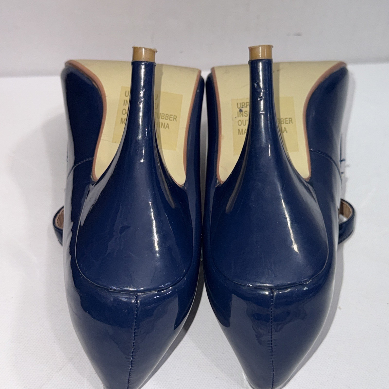 Journee Collection Old Money Business Casual Formal T Strap Stiletto Blue Pumps