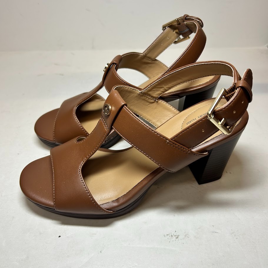 Giani Bernini Womens 6 M Saddle Brown Paulette Block Heel Sandals NIB LJ6