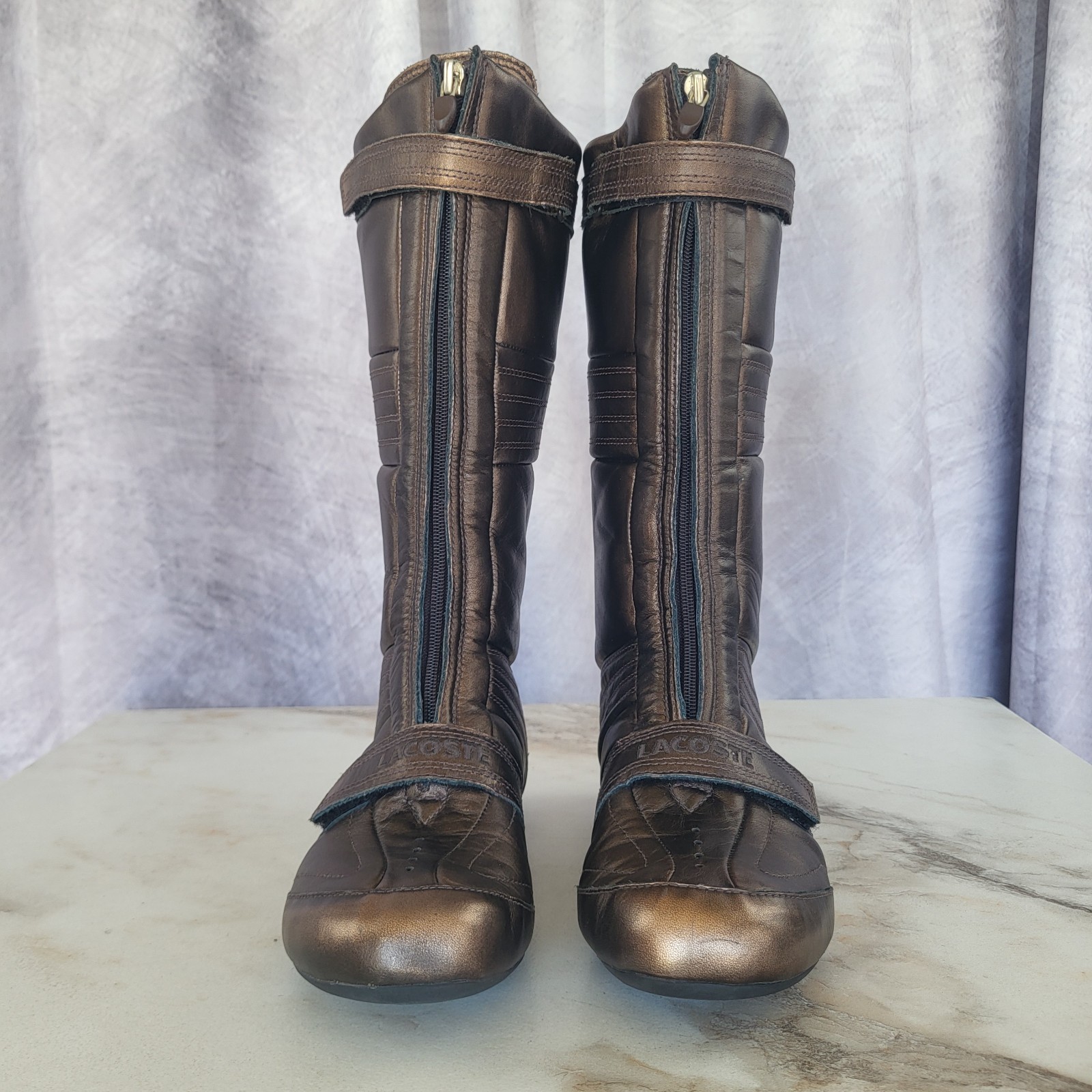 Rare Lacoste Futro Solar Earl 93T Sport Knee High Riding Boots Size 6.5