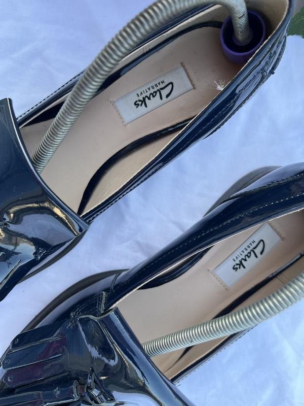 womens clarks loafers navy leather 39