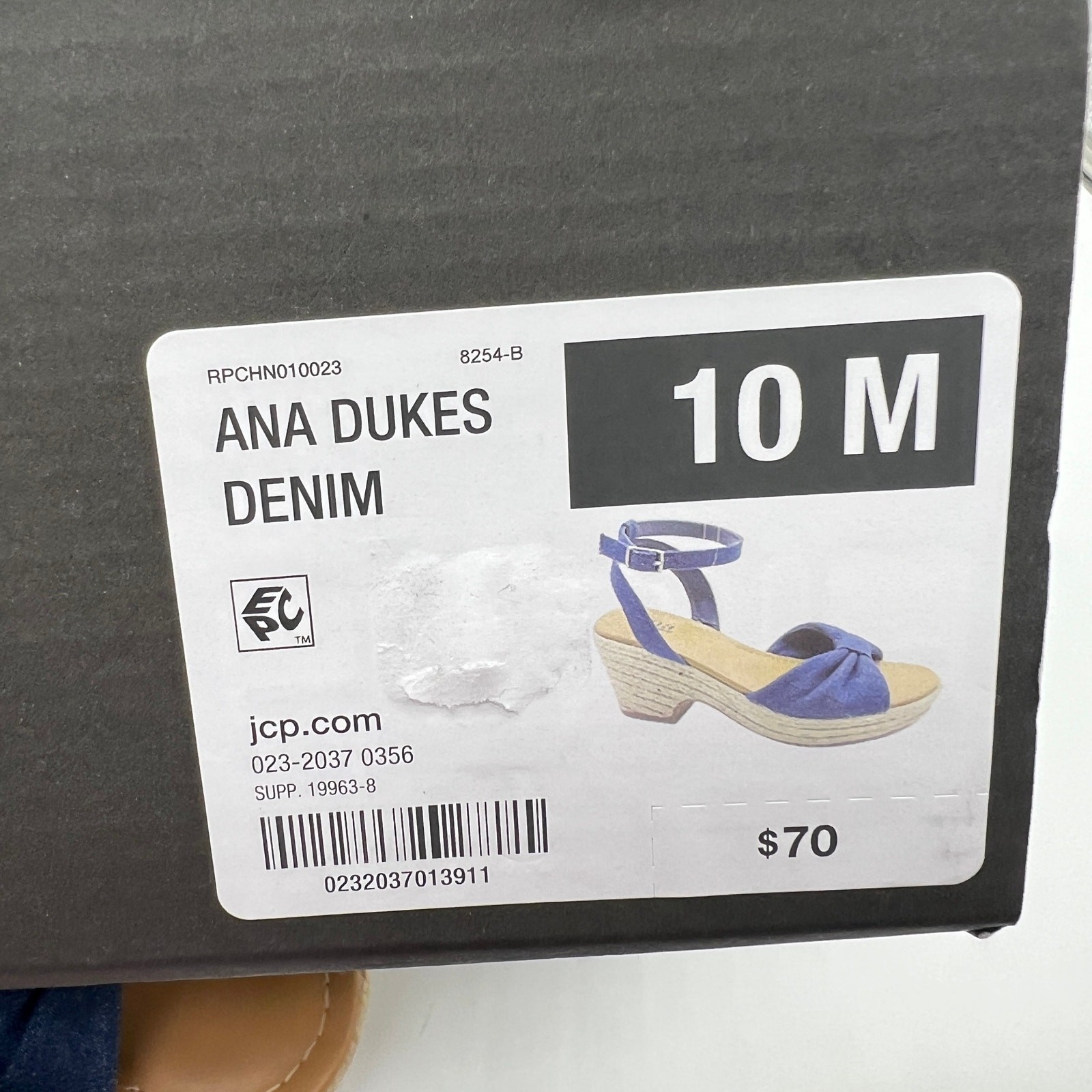 a.n.a Womens Dukes Heeled Sandals Denim Blue Size 10M