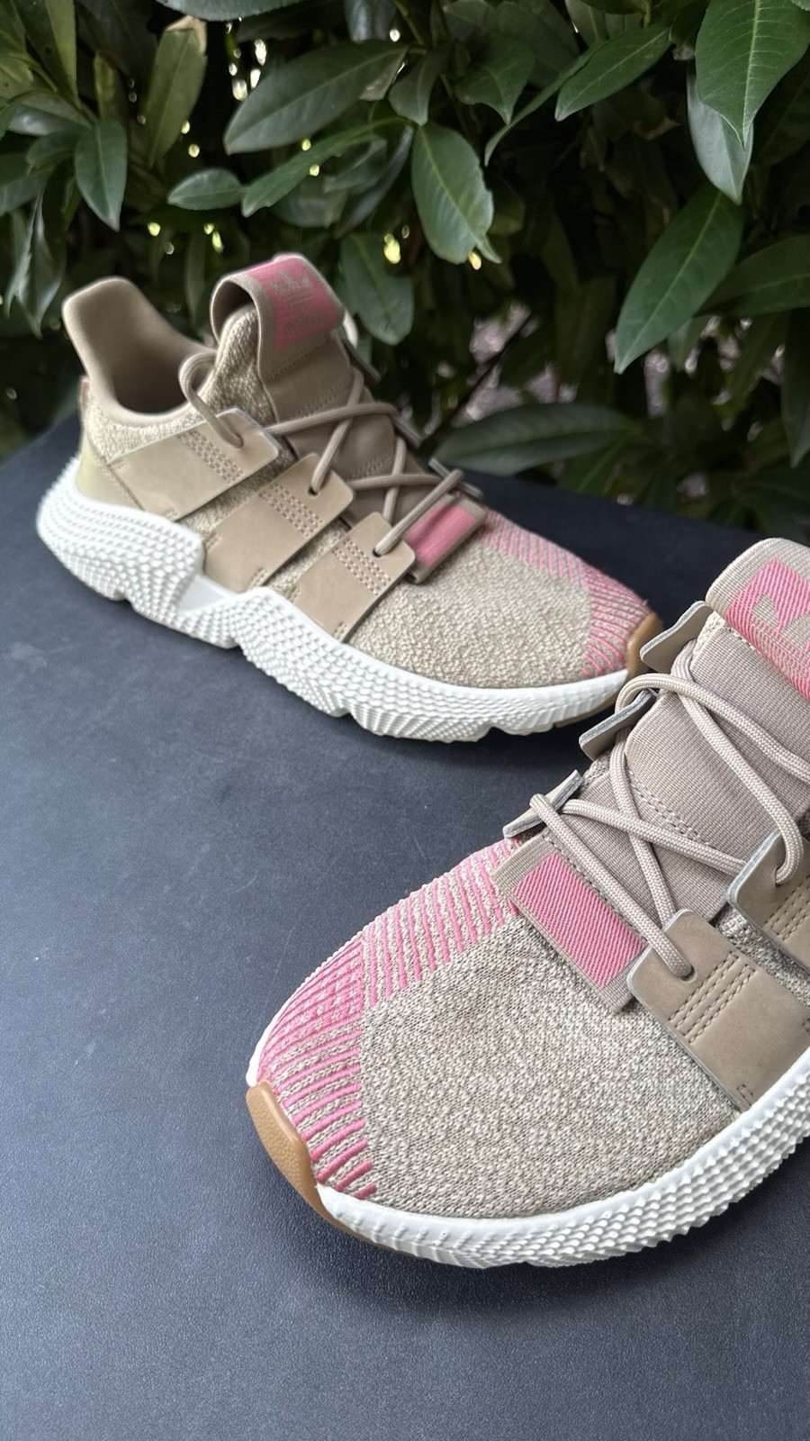 Adidas Prophere Women’s Sneakers Beige Pink Knit Shoes US 6 EU 38 2/3