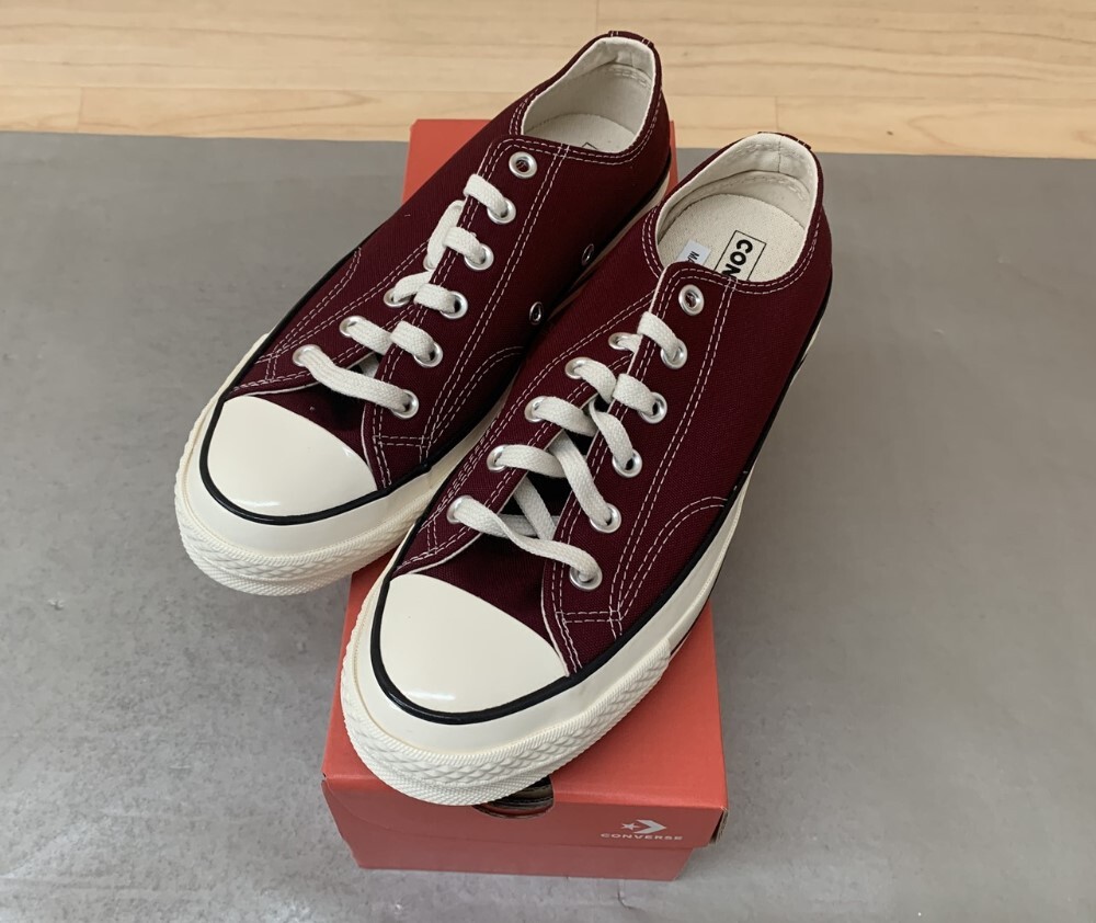 Converse Unisex Chuck 70 OX Canvas Sneaker Dark Beetroot/Egret/Black Mens Sizes