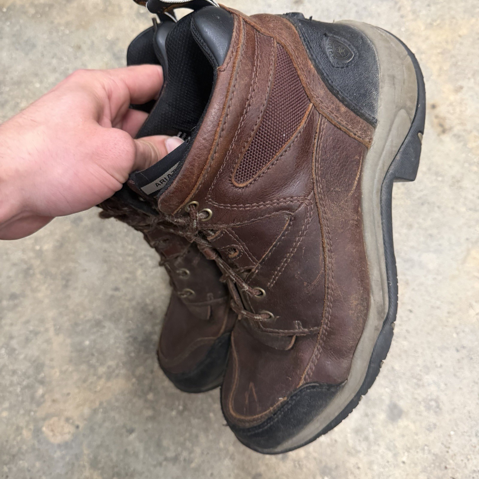 Ariat Terrain Cordovan ATS Work Boots Women 9.5 B Brown Leather 70063