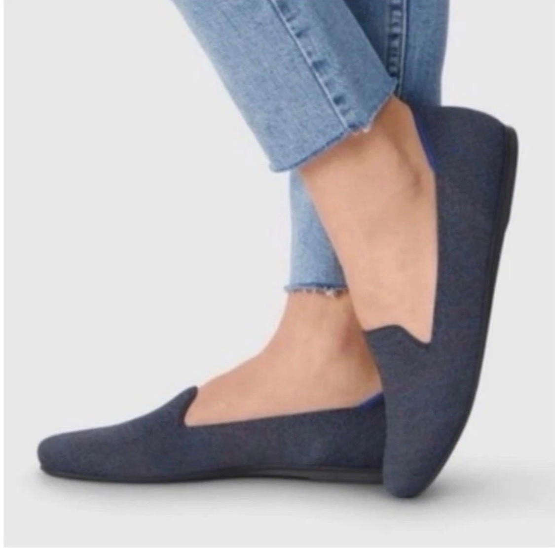 Rothy’s Knit Fabric Classic Ballet Flats Shoes Navy Women’s Size 9