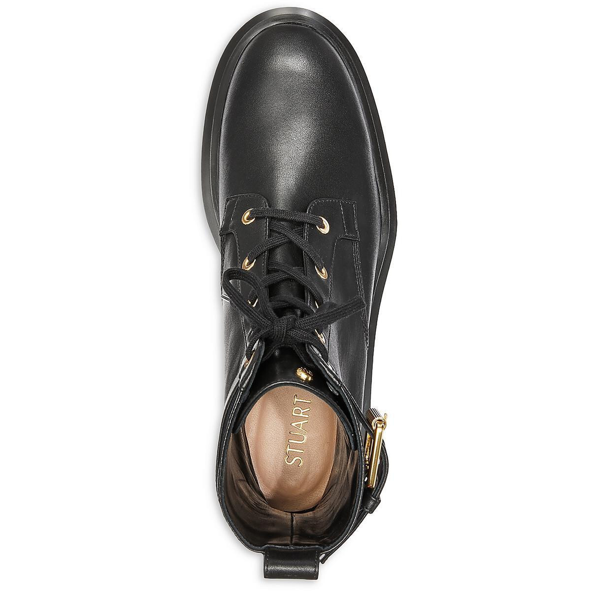 Stuart Weitzman Womens Ultra Combat & Lace-up Boots Black 10 Medium-B,M (No Box)