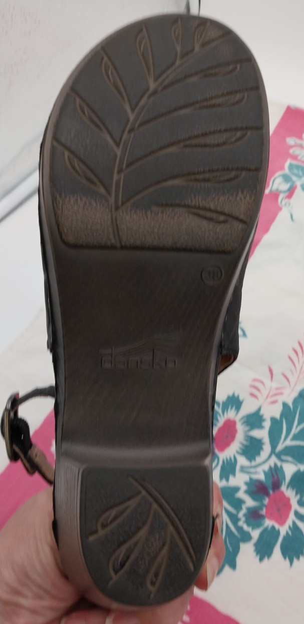 Dansko Black Slip-On Clogs with Adjustable Heel Strap