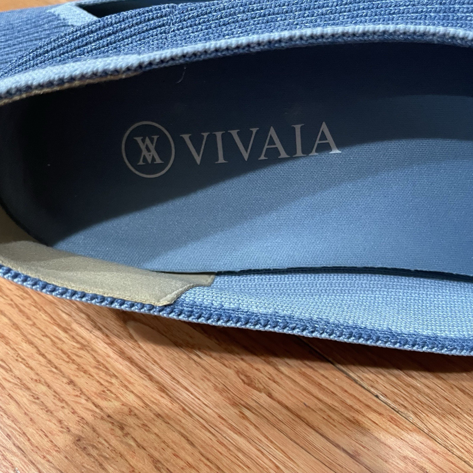 Vivaia Denim Blue Margot 2.0 Square-Toe-V Cut Women’s Flats EU 41 (US 10-10.5)