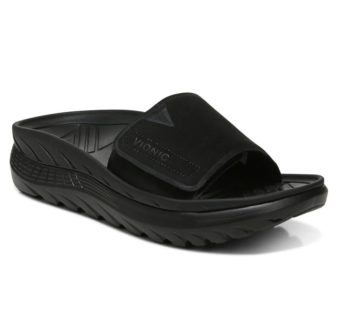 [BIG SALE] Vionic Unisex Rejuvenate Recovery Sandal Black MED Width Comfort