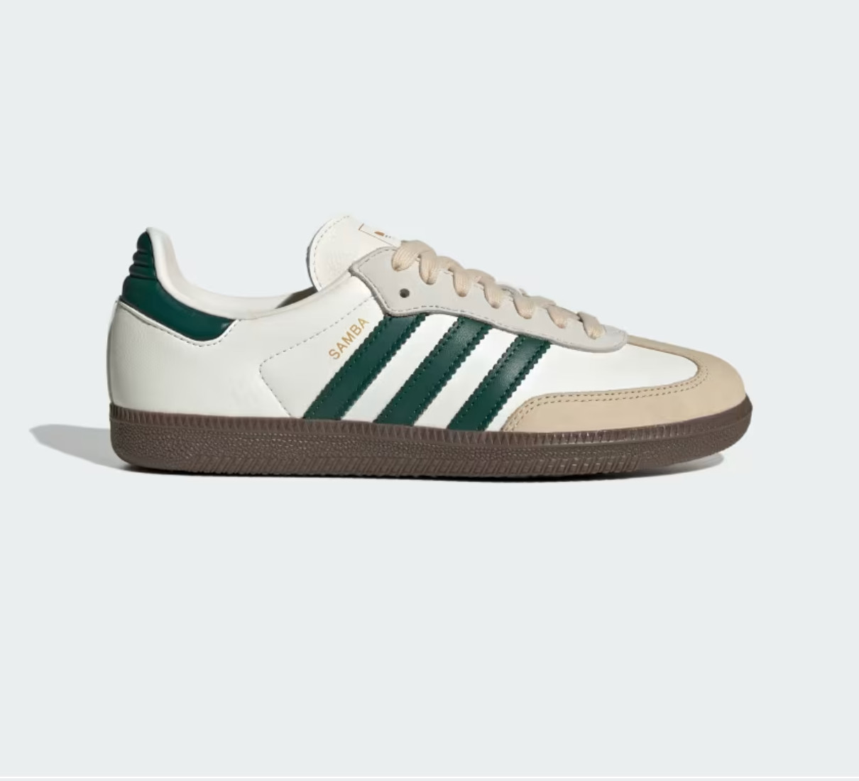 Adidas SAMBA Shoes Off White/Collegiate Green/Sand JR8843 – Women’s Size 10.5