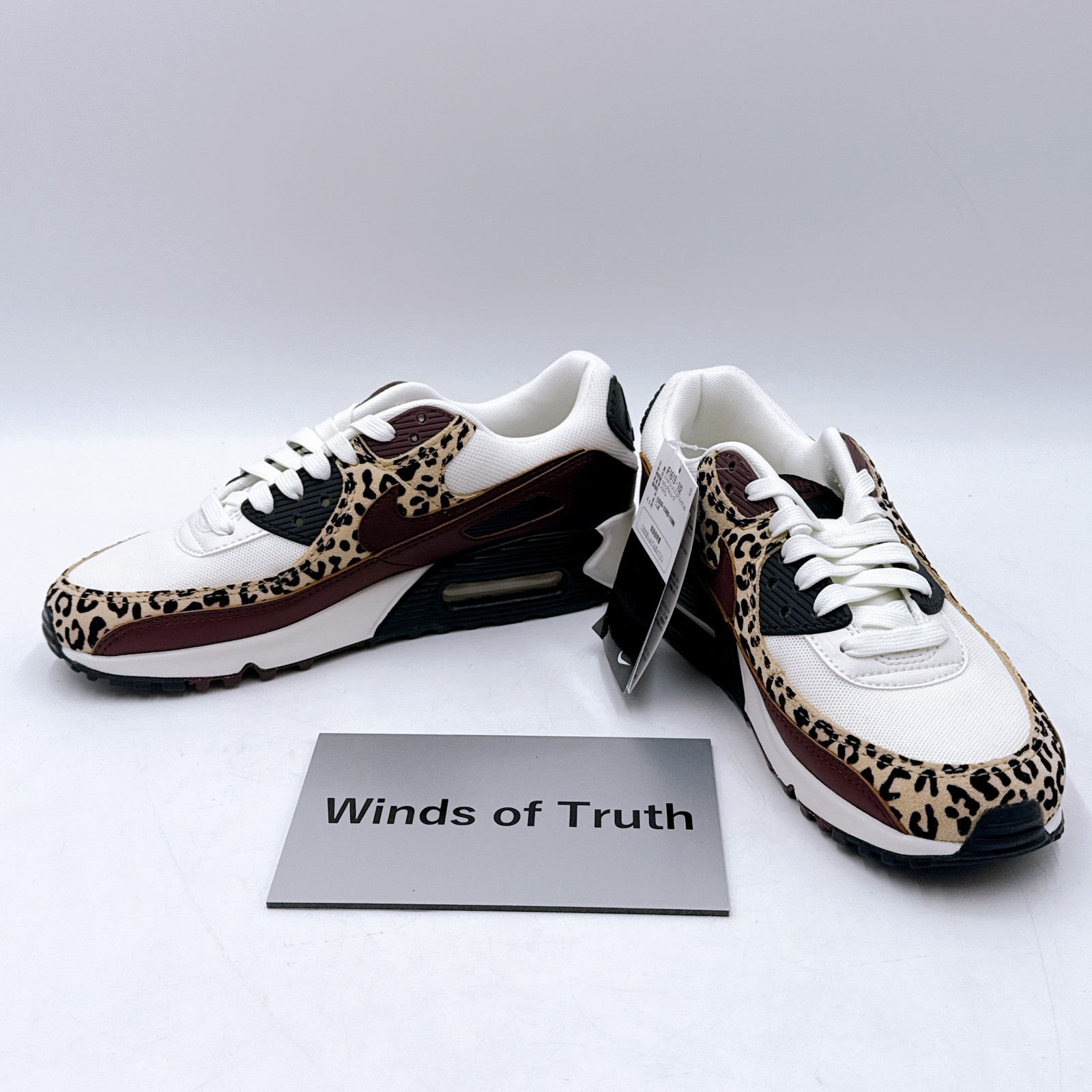 Nike WMNS Air Max 90 Leopard Burgundy IF1619-102 Women’s Running Shoes US 5.5-9