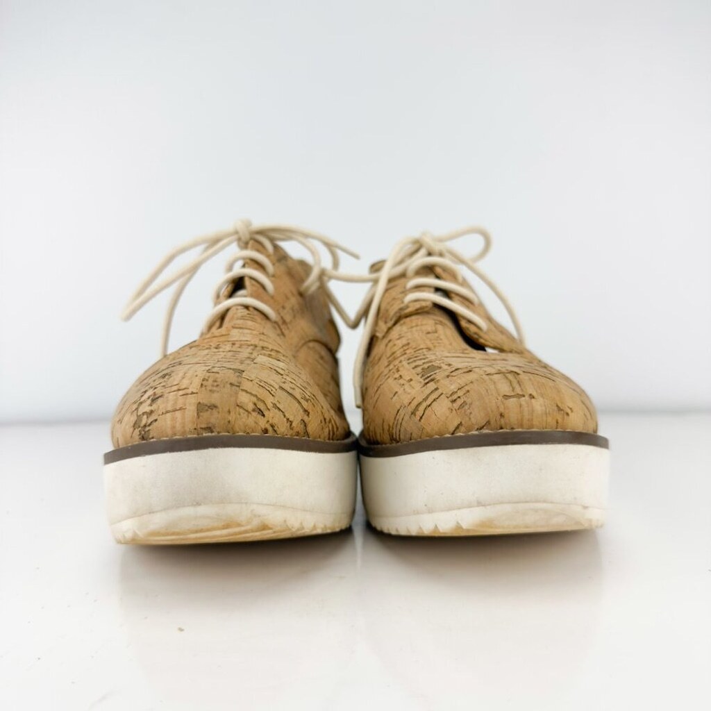 SCHUTZ Oxford Flatform Cut Out Cork Lightweight Contemporary Summer sz 41