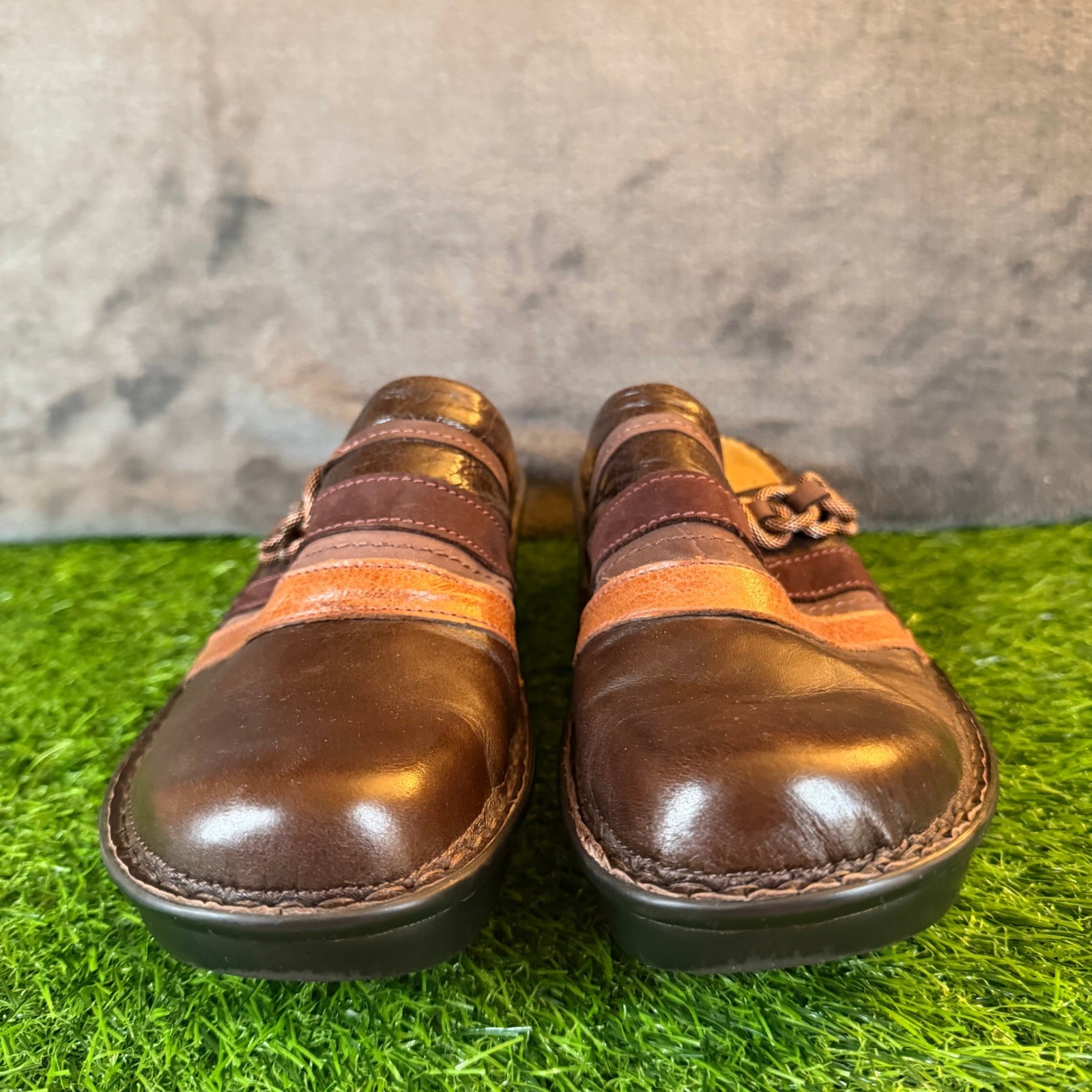 Naot Belize Leather Clogs Mules Brown Comfort Slip On Women US 10-10.5 Eu 41