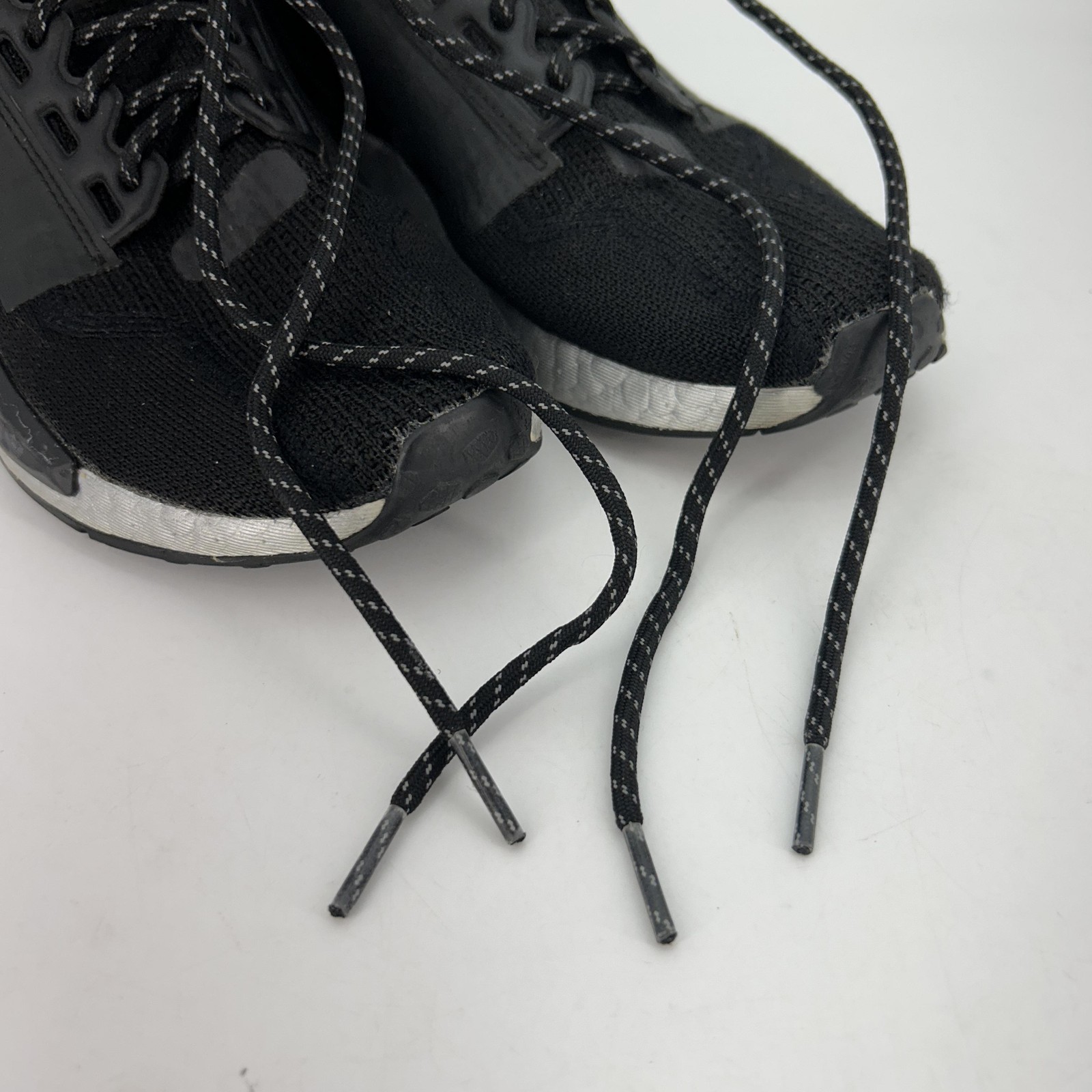 Adidas Shoes Womens Size 7.5 NMD R1 V2 Black Silver Boost Mesh Sneakers FW5449