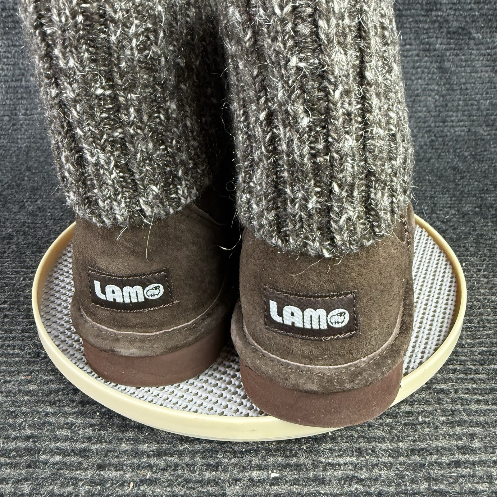Lam Footwear Fur Lined Booties Size 6 Women’s Chocolate Brown Comfy Slippers