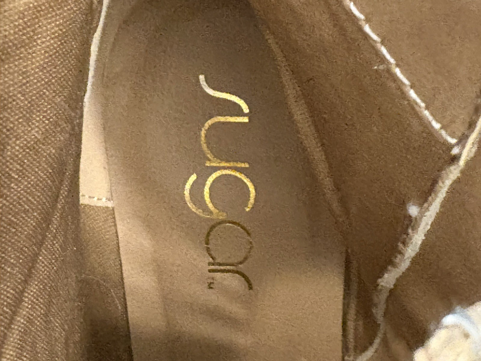 SUGAR Women’s Beige Block Heel Booties – Size 8.5