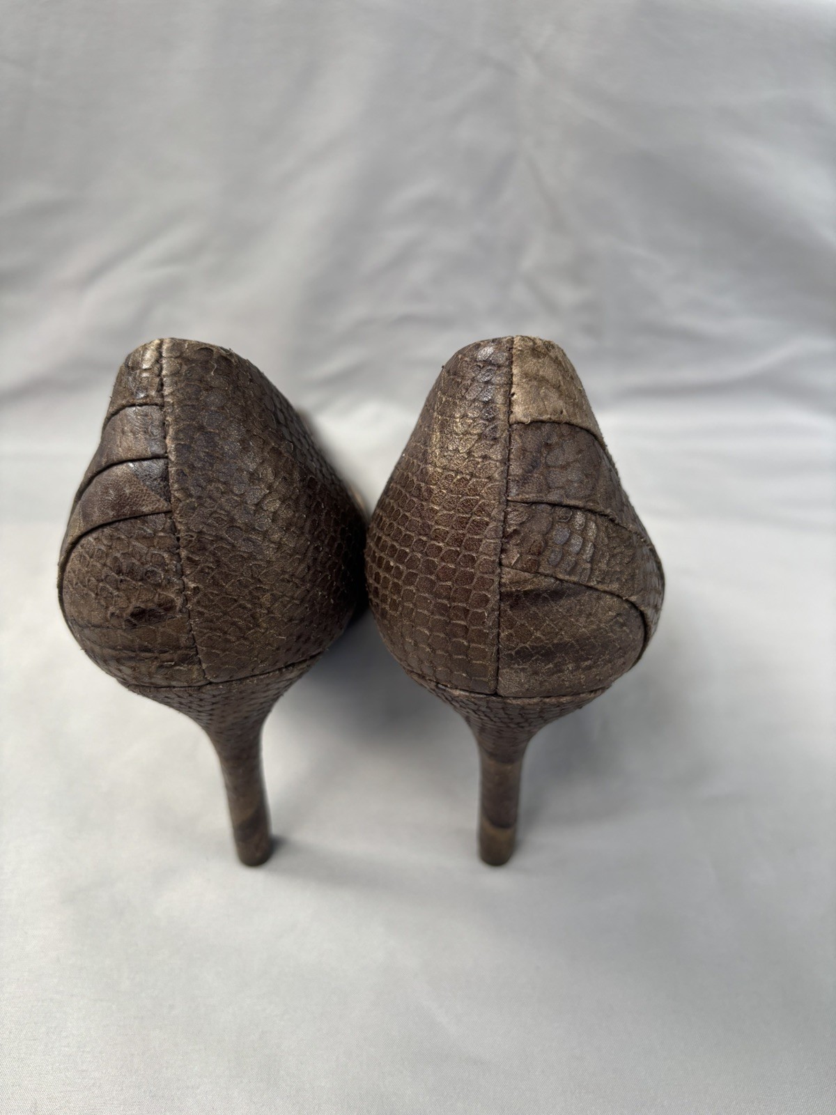 Carlos by Carlos Santana Snake Print Leather Pointed Toe Heels Women’s Size 10M
