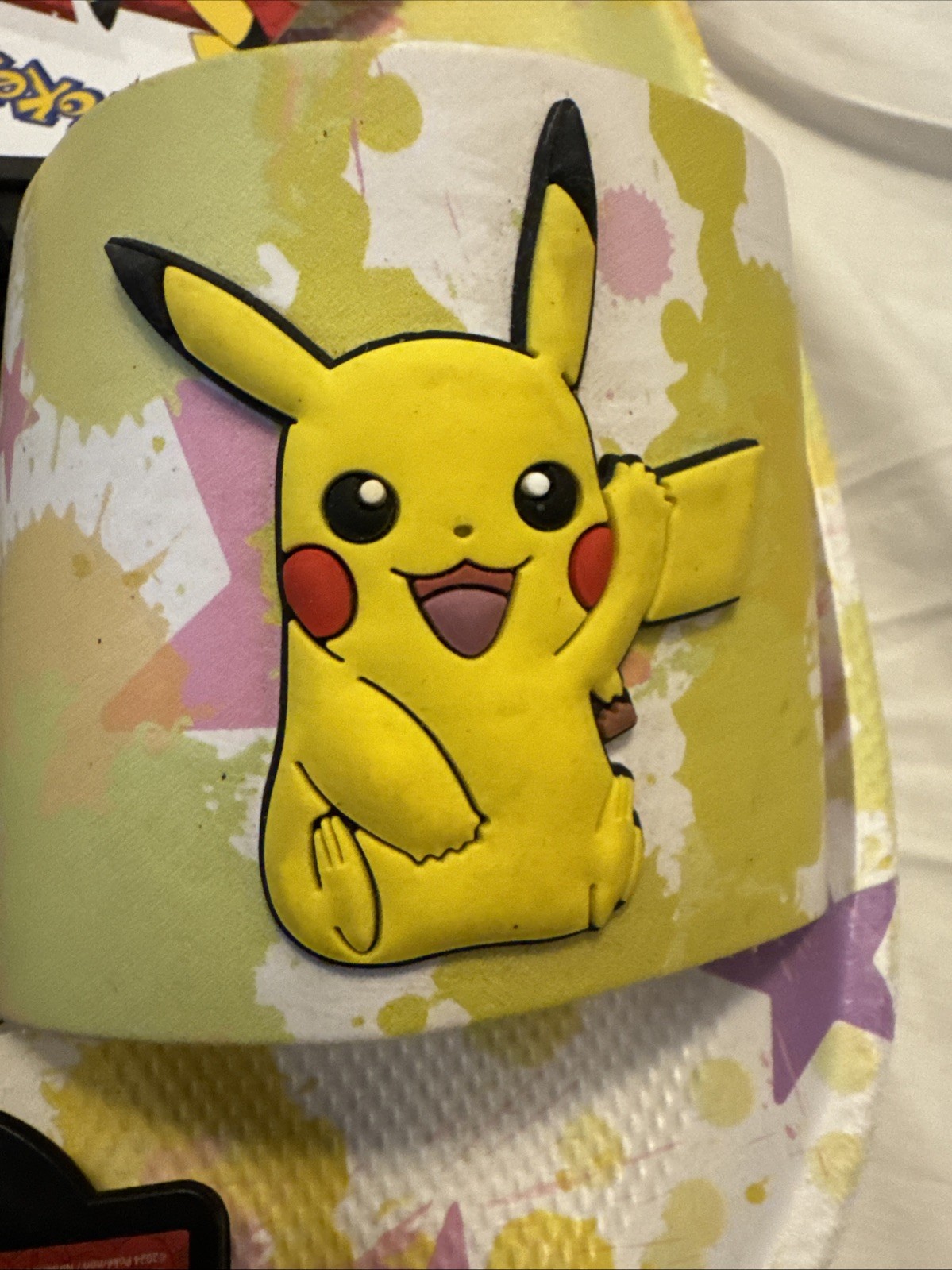 Pokemon Womens Sandals 9 Pikachu Slide On Rubber Waterproof Shower Shoes EVA New