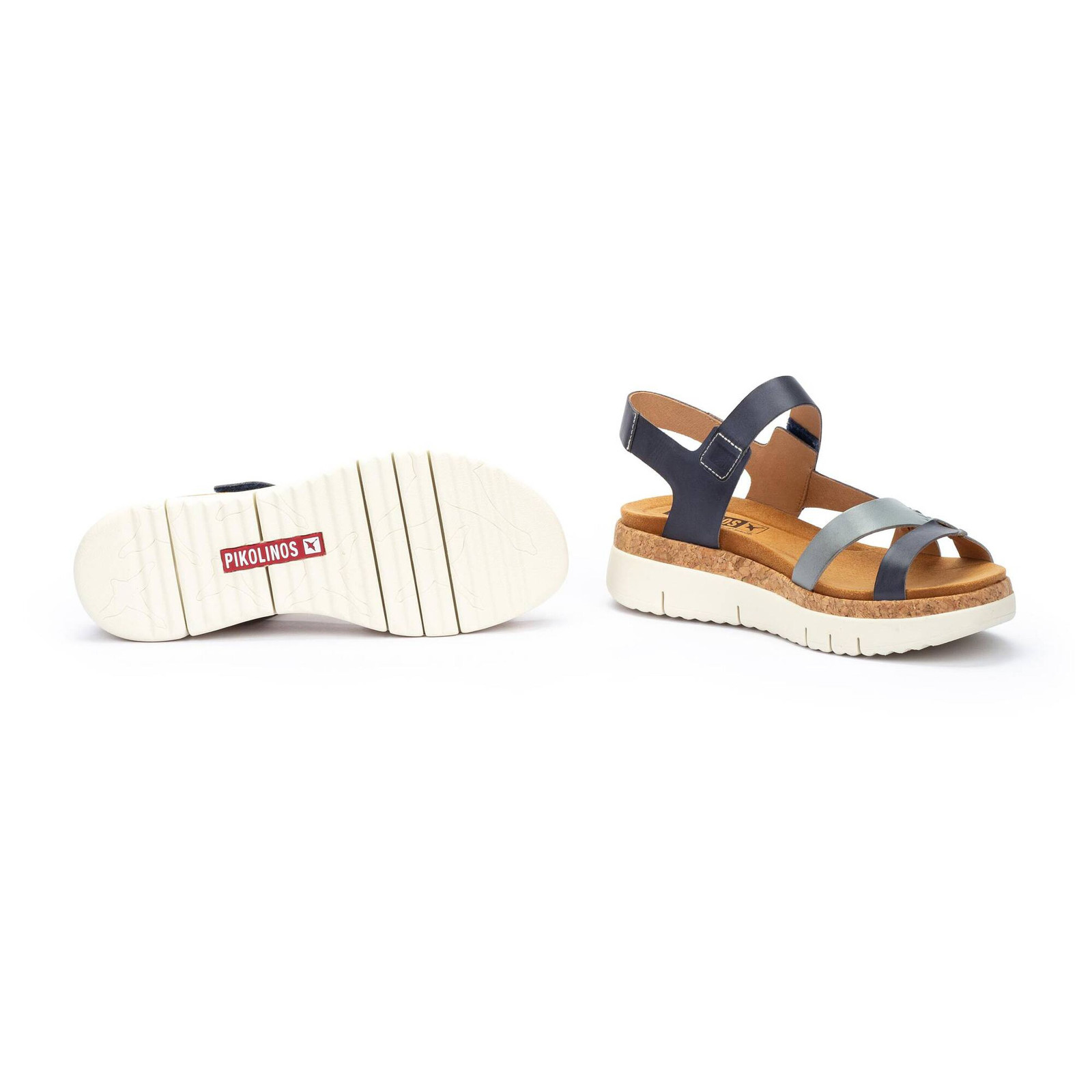 Pikolinos PALMA Women’s sandals with hook-and-loop closure – DENIM