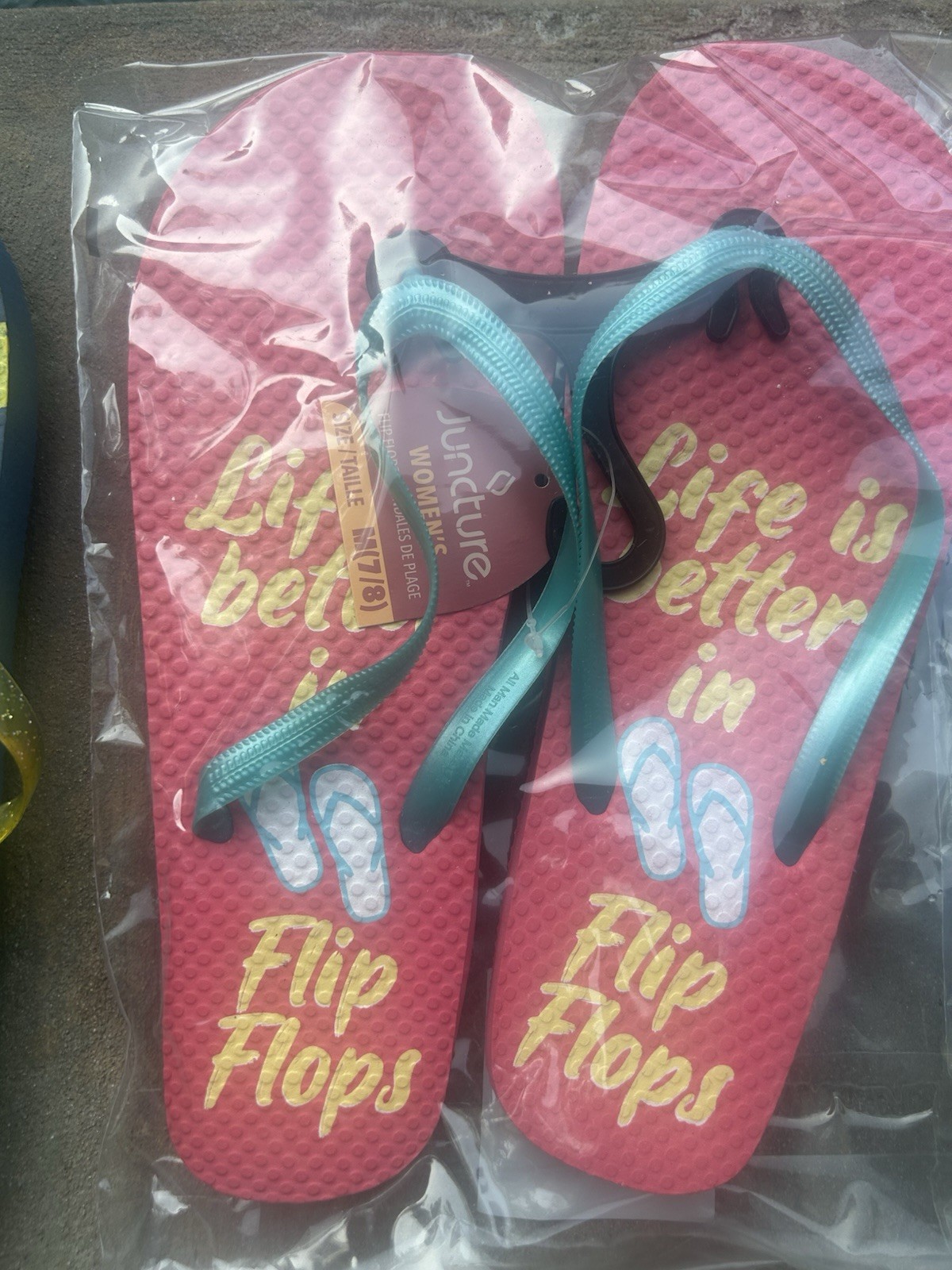 Lot of 5 Juncture Women’s Flip Flops Size 7/8 New Assorted Colors NWT