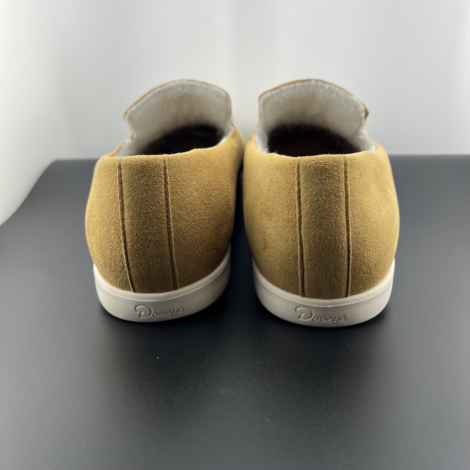 Dooeys Recycled Vegan Suede Leather House Loafers Tan / Cream
