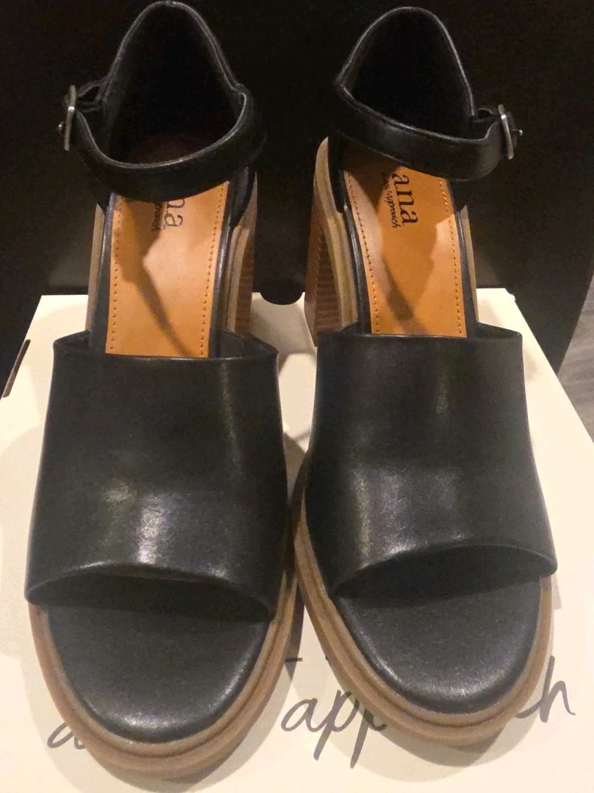 ANA Pixley Black & Brown Chunky Sandals Women’s Size 9.5M – New in Box