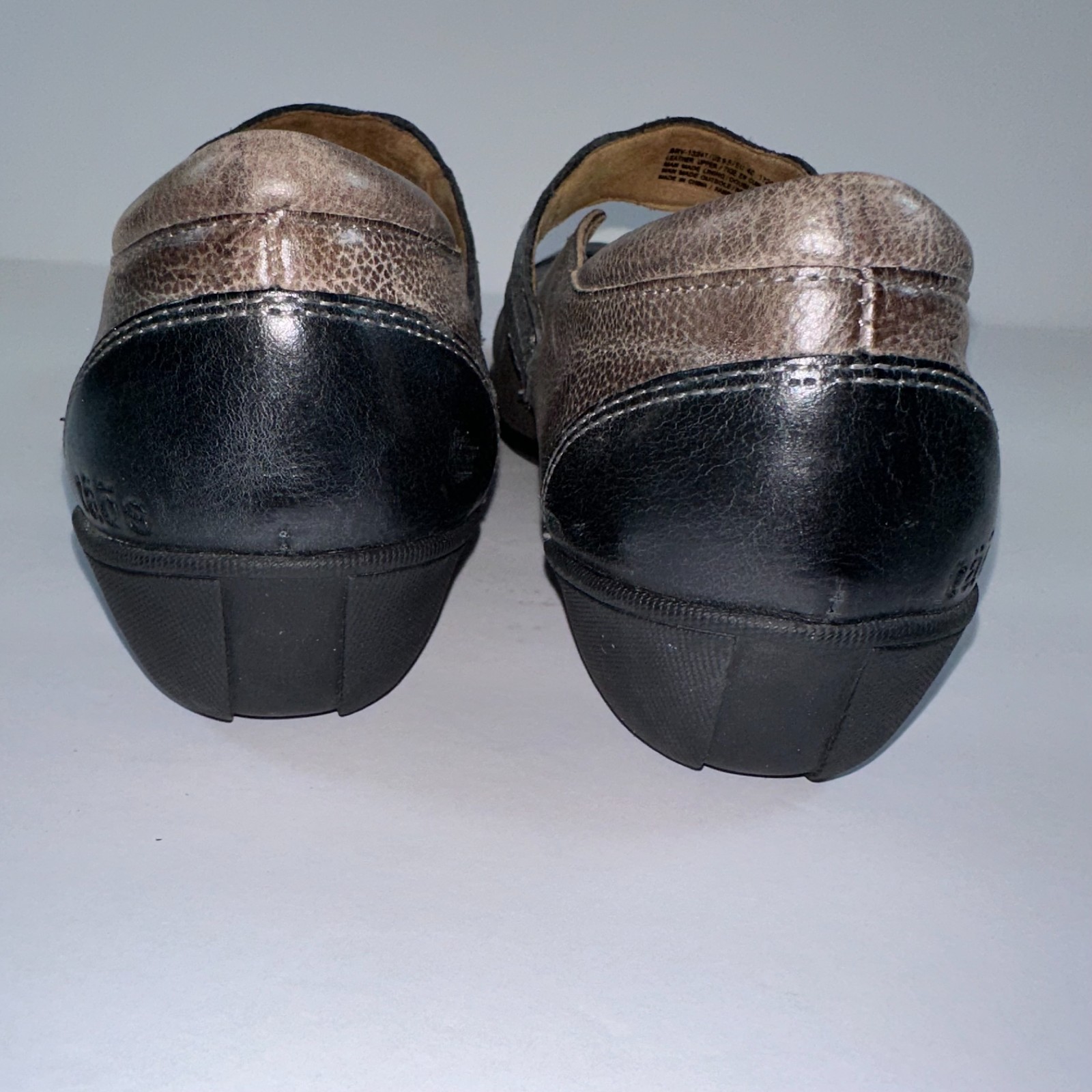 Taos Shoes Womens US 9 Brown Gray Bravo Leather Mary Jane Flats BRV-13241 Boho