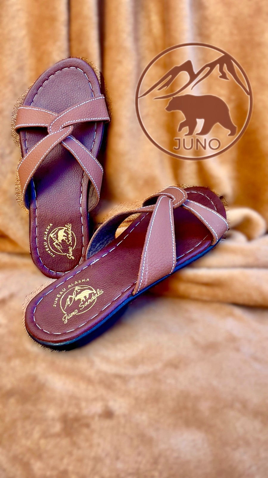 Women’s Sandals Slide Leather Handmade Stitched ( YAKOBI )