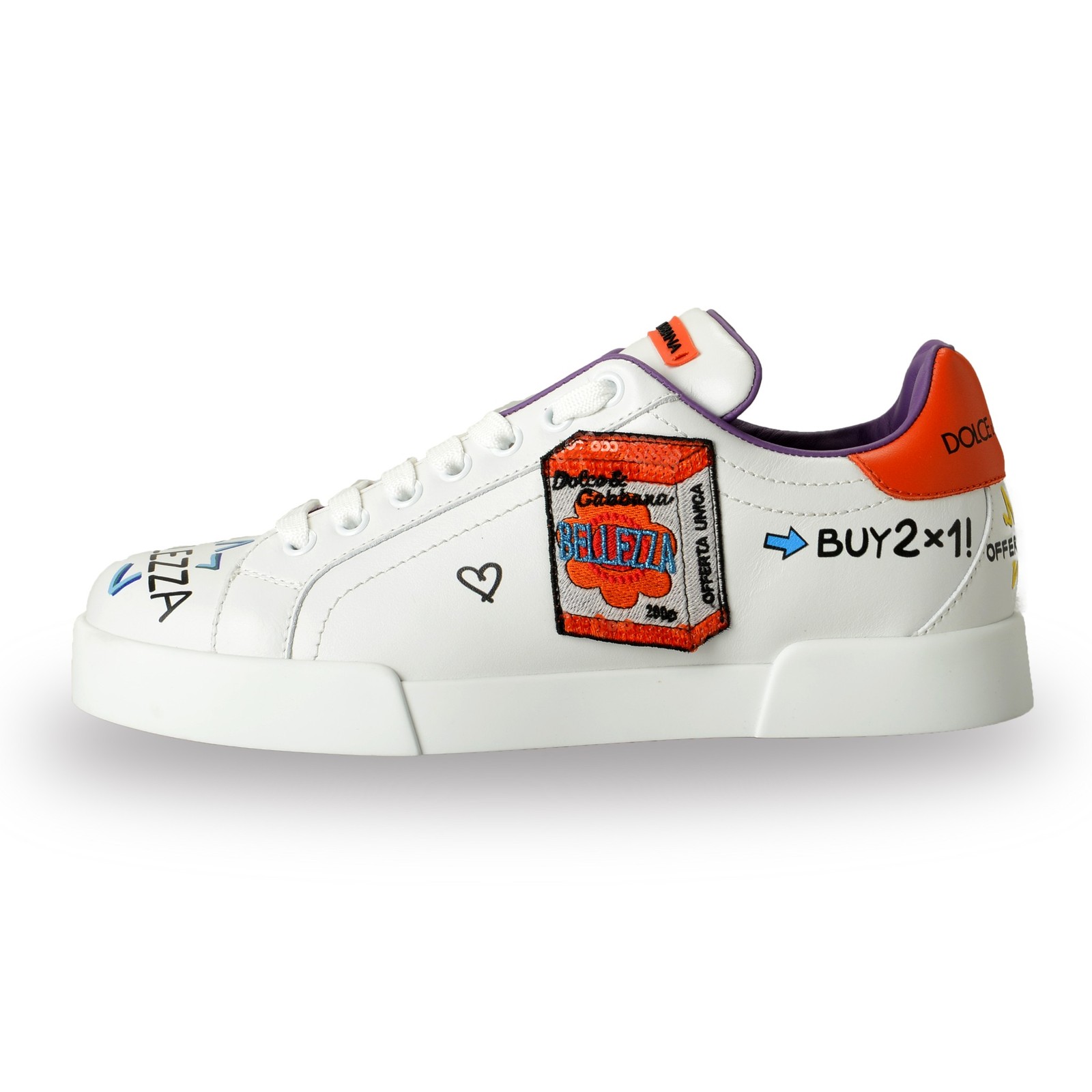 Dolce & Gabbana Women’s «Portofino Light F15» Leather Sneakers Shoes US 6 IT 36