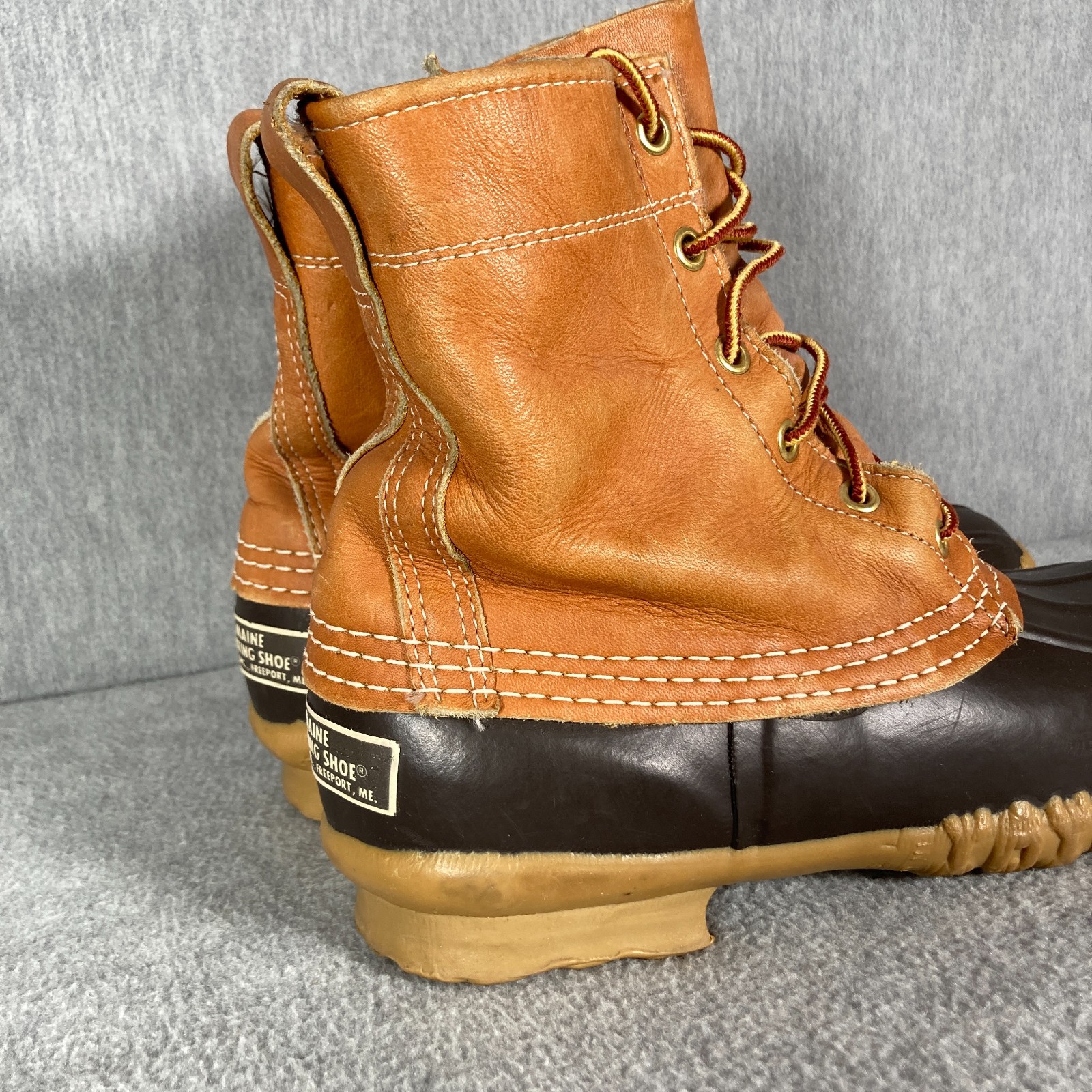 VTG LL BEAN Maine Hunting Shoe Boots Womens 6 N Tan Brown Bean Boots Waterproof
