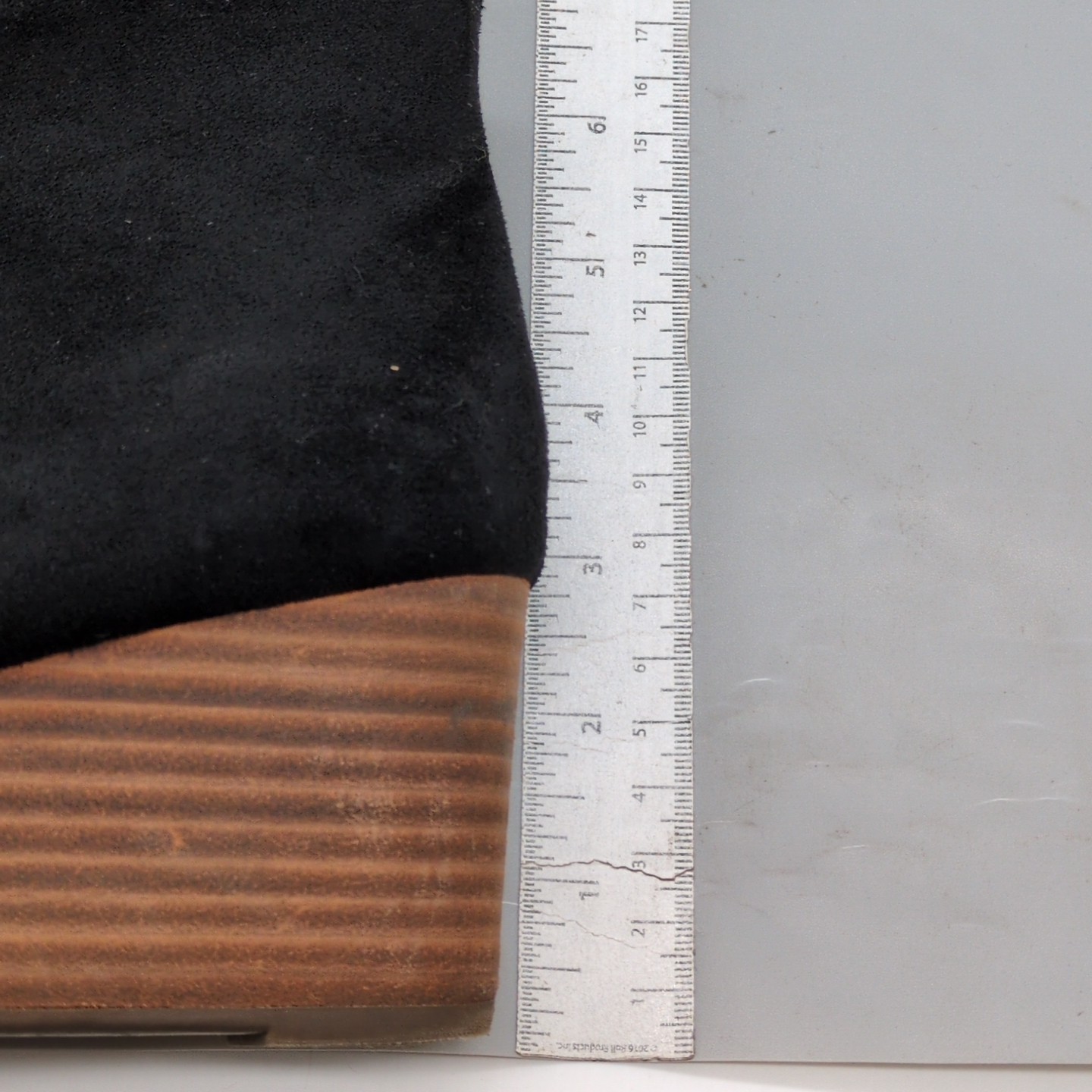 Dr. Scholl’s Boots Womens Dakota Black 9.5 Suede Ankle Shoes Wedge Memory Foam
