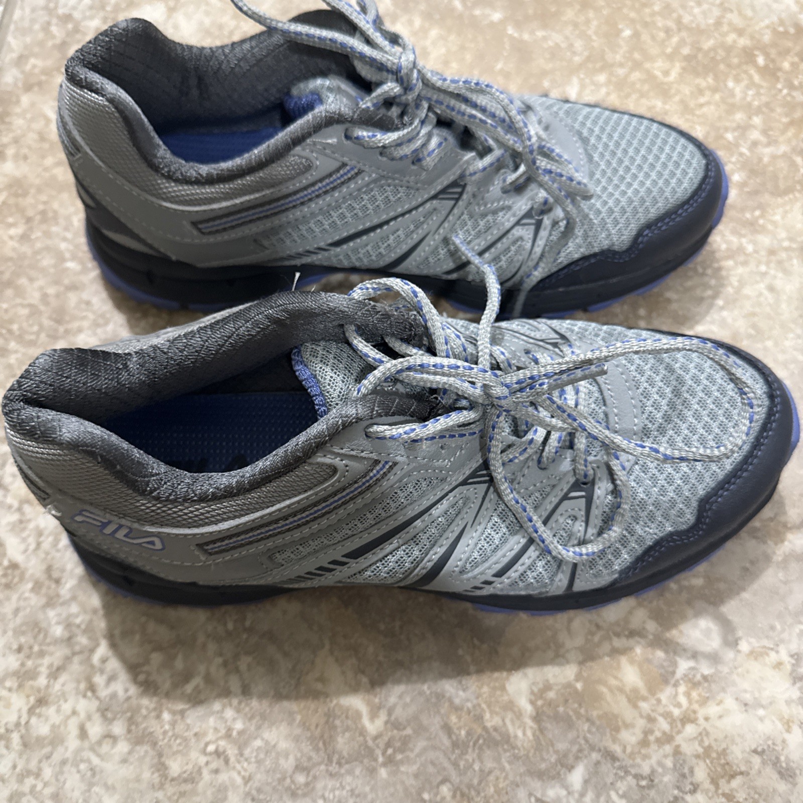 Fila Shoes Womens 9 Northampton Hiking Sneakers Gray Mesh Lace Up Low Comfort