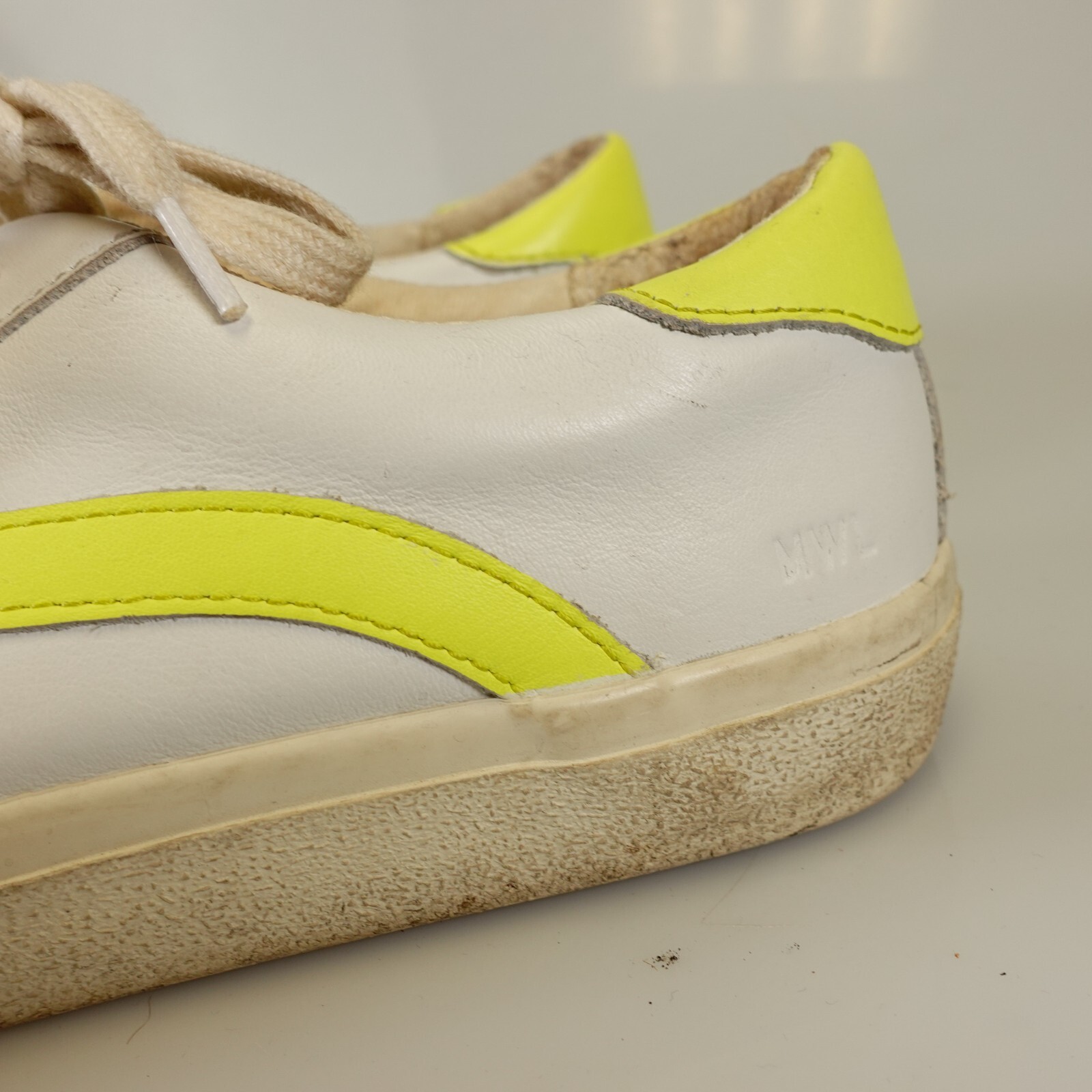 Preppy Neon Madewell Shoes White Leather Ecletic Low Cut Women 8 Mens 6.5