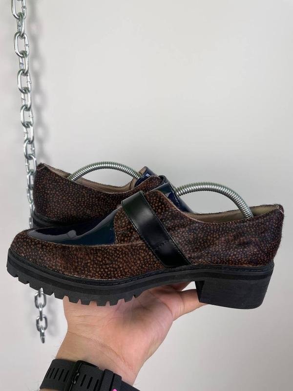 women clarks loafers brown leather 38 #7A0B