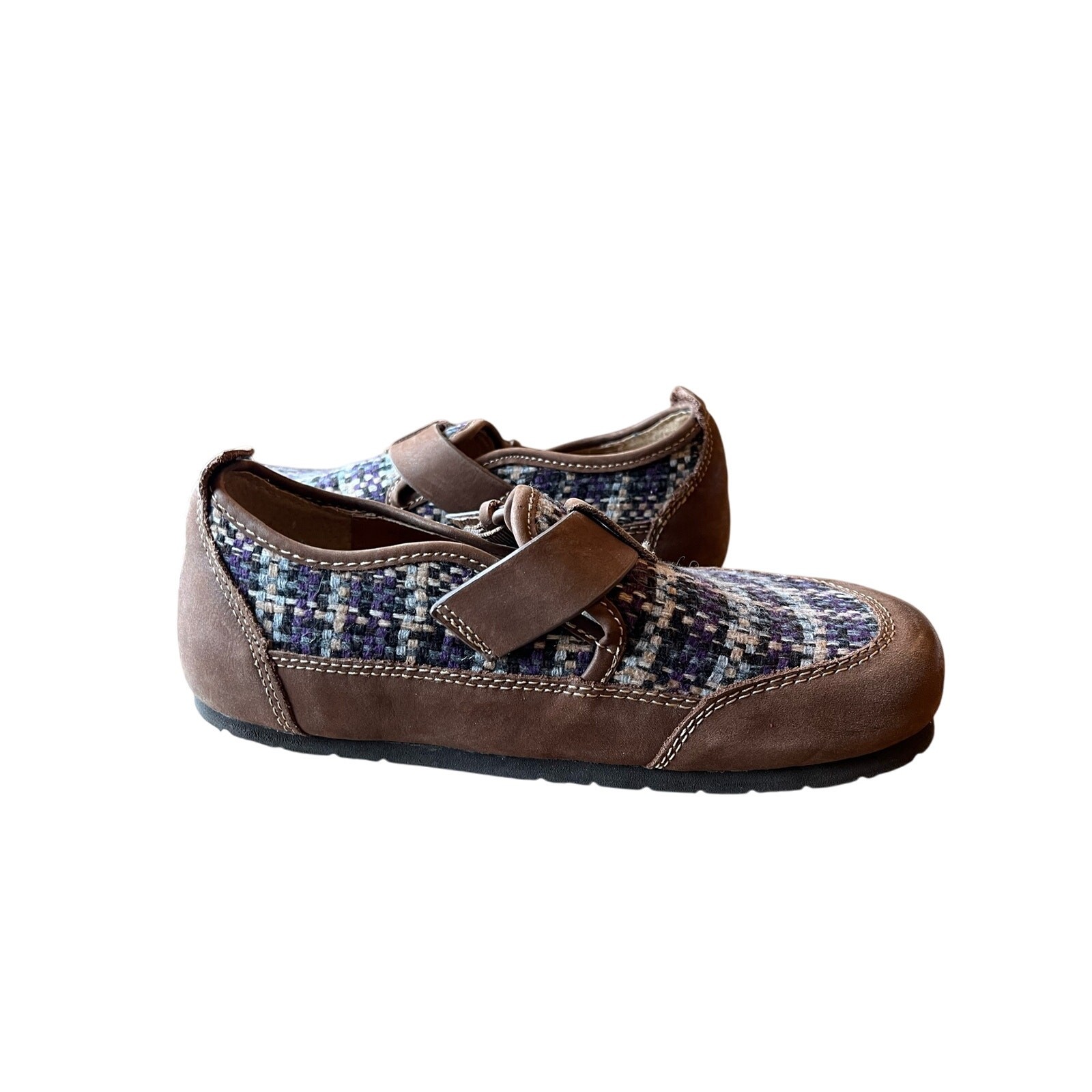 Sofft Slip On Shoes Women’s Size 6 Leather Tweed Shearling Lined Comfort P;aid