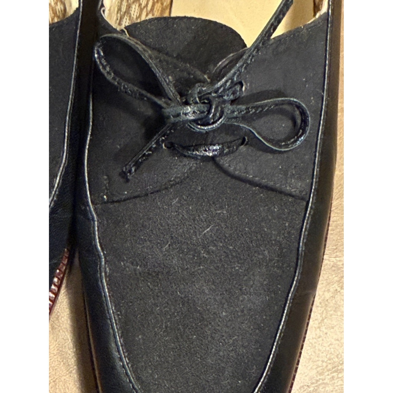 Amalfi by Rangoni Italy Black Leather Kitten Heel Pumps Women 7.5A Narrow