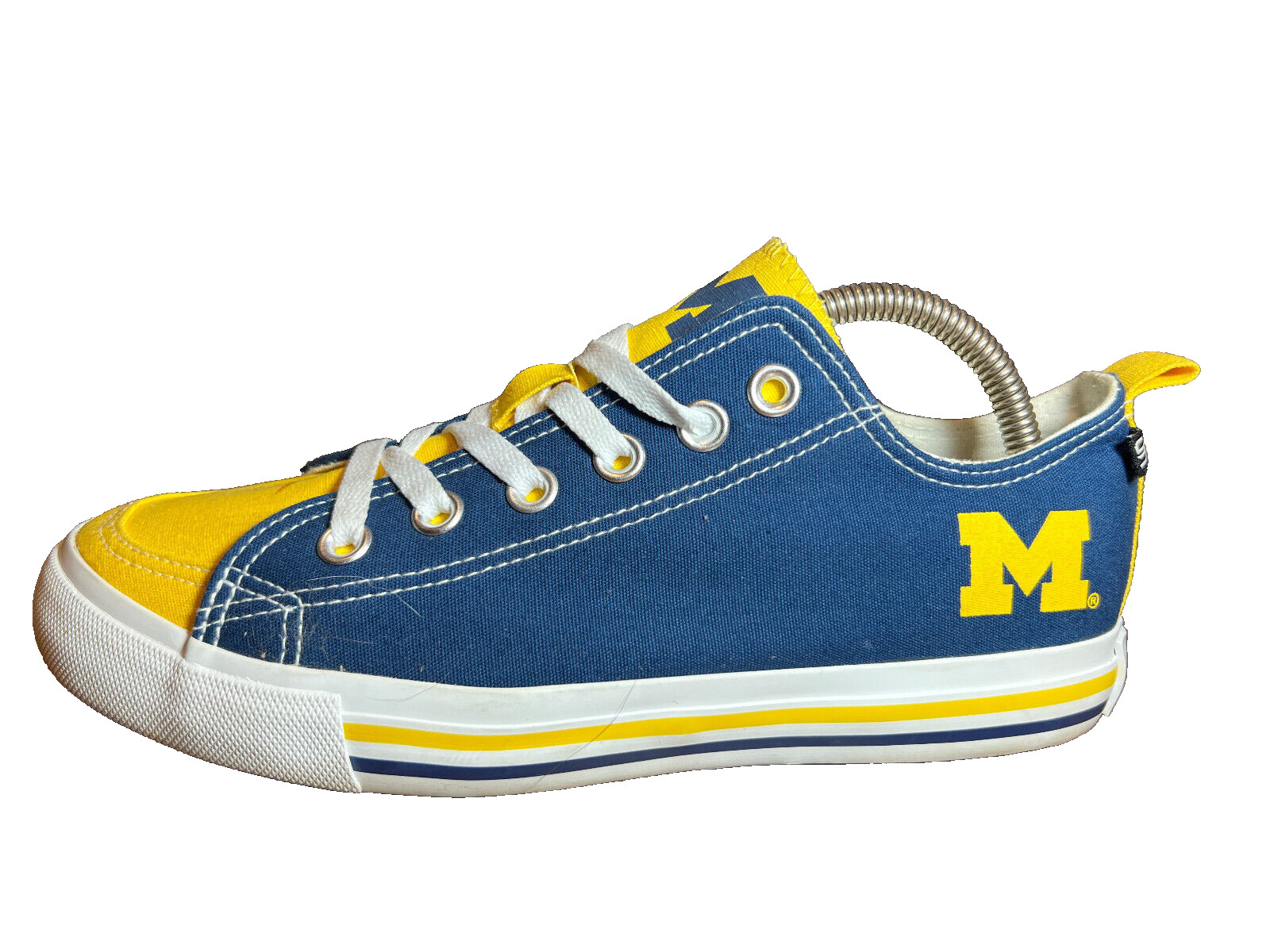 SKICKS University of Michigan Low Canvas Skate Sneakers Maize & Blue Women Sz 8M