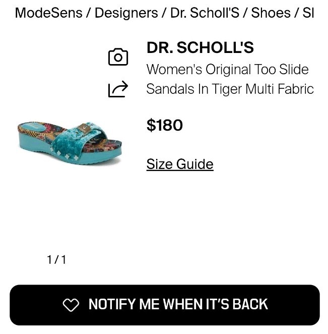 Rare Dr. Scholls Iris Apfel Original Too Slide Sandals Tiger Velvet New Sz 7 M