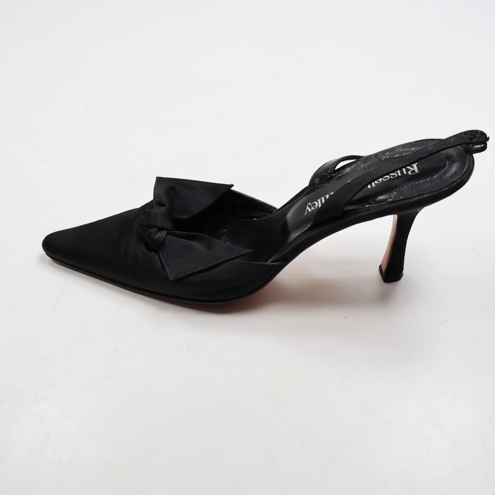 Russell & Bromley London Bond Street Black Suede & Leather Pumps Heels Size 9 40